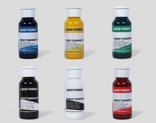 Silcozest High-Quality Pigments (SEP) – Vibrant Red, Blue, Yellow, Green, White & Black Colors 500gm-Pack of 6