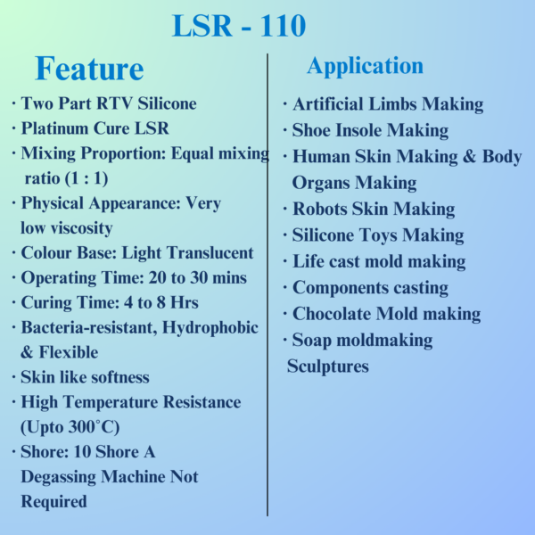 RANA POLYMERS Skin Soft Silicone Making Kit,10A RTV Liquid Silicone Rubber-1:1 Mixing Ratio|Human Skin,Complete Finger,Robots Skin|Translucent - Image 3
